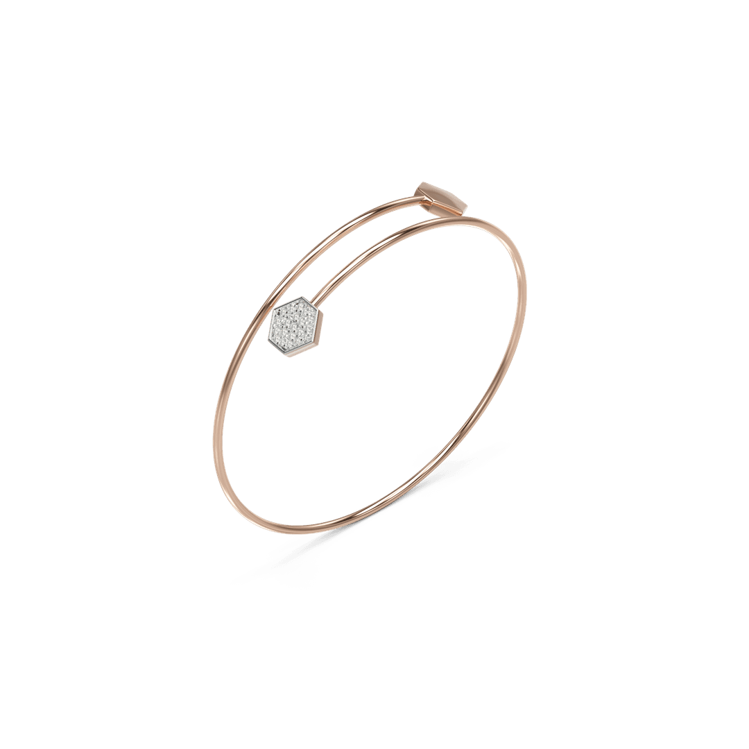 18KT TWISTED BANGLE