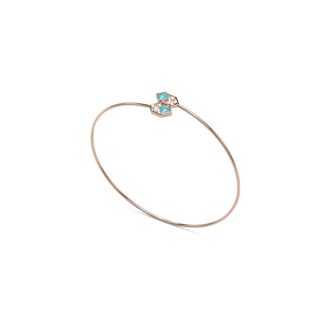 18KT TWISTED BANGLE