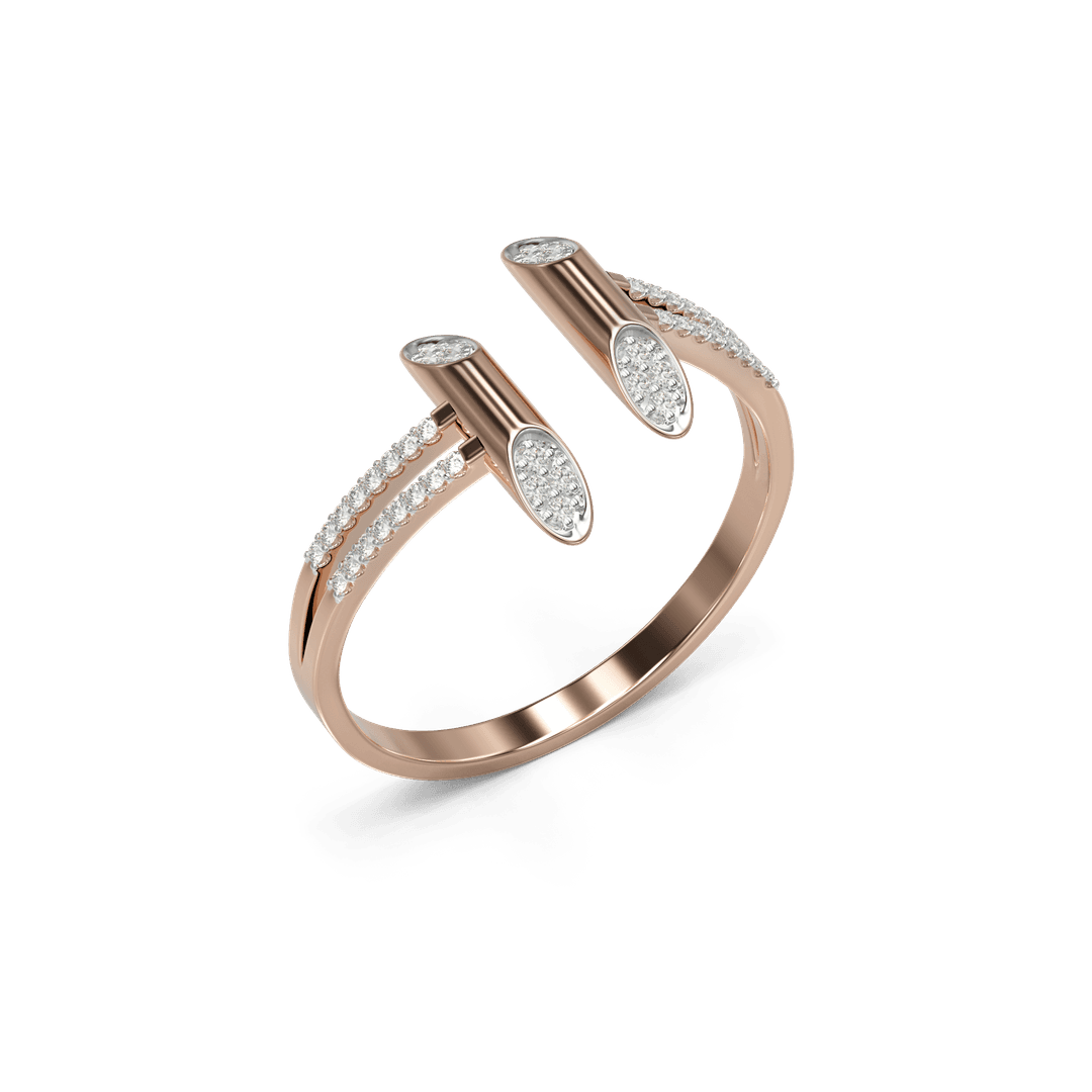 18K Stency Gold Ring