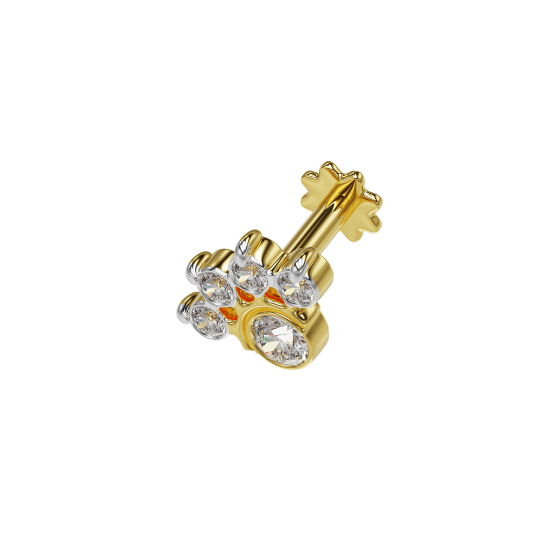18k Zeus Diamond Nose Stud